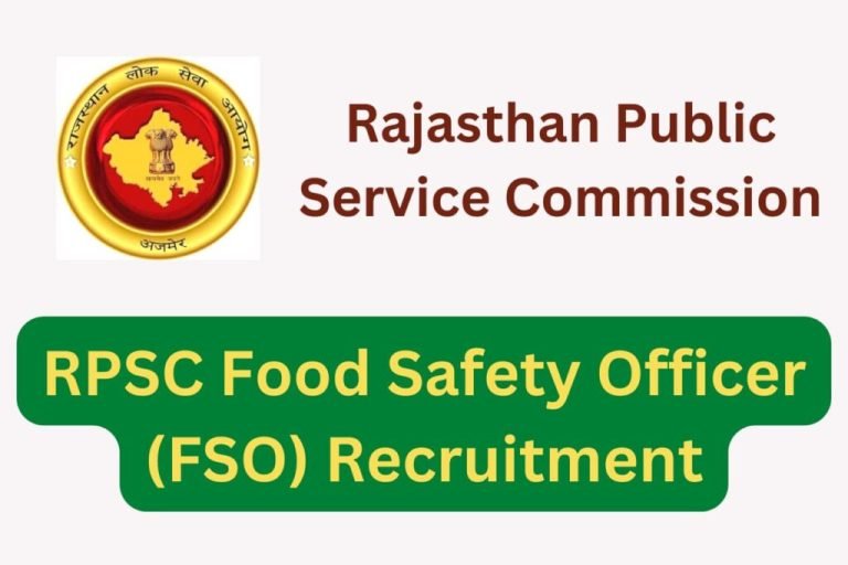 Rajasthan Food Safety Officer FSO Recruitment 2022