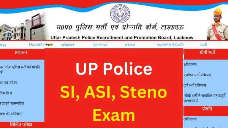 UP Police Sub Inspector Confidential Admit card 2021