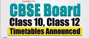 CBSE Date Sheet 2023