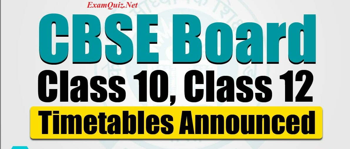 CBSE Date Sheet 2023