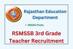 Rajasthan 3rd Grade Teacher Recruitment 2022-23 Online Form 