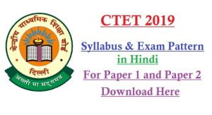 ctet 2019 syllabus in hindi