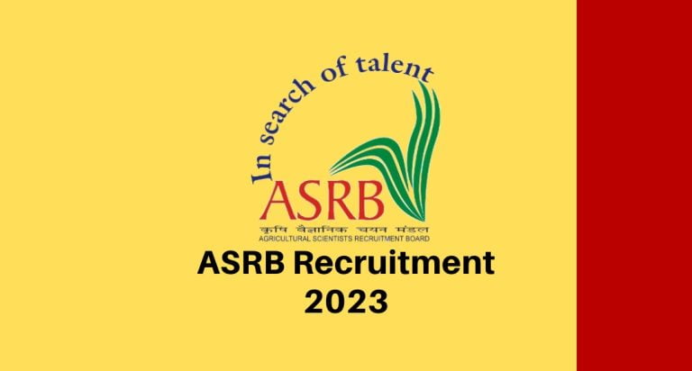 ASRB Combined Notification for NET-2023, SMS (T-6) and STO (T-6) Exam 2023 Apply Online for 195 Post