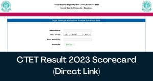 CTET Result 2023 Scorecard Direct Link