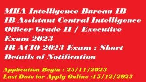 IB Assistant Central Intelligence Officer